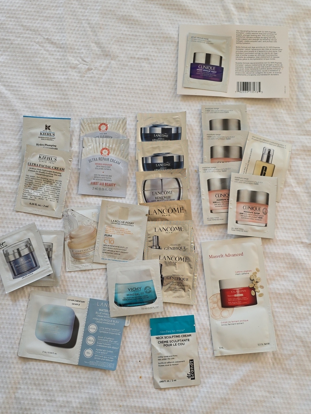 Awesome Skincare Sample Bundle! Lancone Clinique Vichy Kiehls Etc